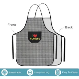 Kuber Industries Pack Of 3 Checked Cotton Aprons With Front Pocket image 2