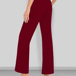 Dream Beauty Fashion Women Flared Easy Wash Pleated Trousers image 2