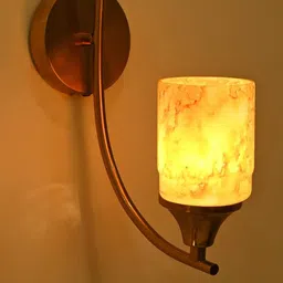 1ST TIME Yellow Printed Glass Cylinder Shaped Wall Lamp-image-85