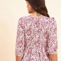 NEESH Floral Print Styled Back Top image 4