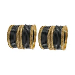 Only Offers Set Of 40 Black Glass Artificial Stones Bangle-picture-21