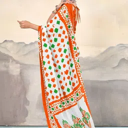 KALINI Colourblocked Designer Block Print Saree image 2