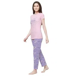 evolove Women Printed Night suit image 3