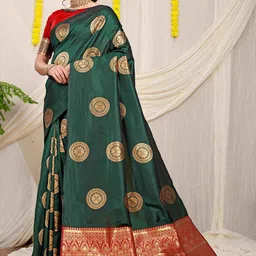 amirat Woven Design Zari Pure Silk Banarasi Saree-image-55