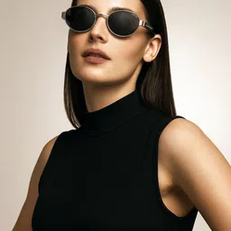 Espee Women Grey Lens & Silver-Toned Oval Sunglasses with-picture-19