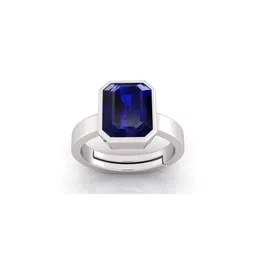 Pranjal Gems Unisex 6.25 Ratti Blue Sapphire Gemstone Studded Adustable Finger Ring-picture-18