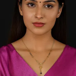 NINAMAAYRA Gold-Plated Brass Artificial Stones & Beads Mangalsutra-picture-10