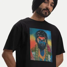 BOLLYWOO.OOO Unisex Bio Finish Graphic Printed Round Neck Cotton Oversized T-shirt-picture-34