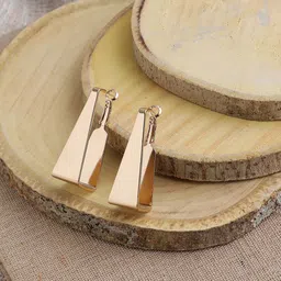 DressBerry Gold-Plated Contemporary Hoop Earrings-image-99