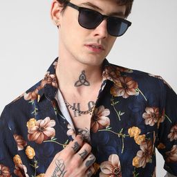 VASTRADO Men Slim Fit Floral Printed Opaque Casual Shirt-picture-26