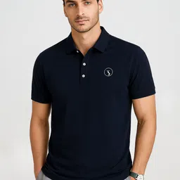 Moda Rapido Men Solid Polo Collar Cotton T-shirt-picture-39