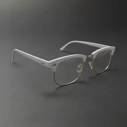 RORCE Unisex Clear Lens & White Wayfarer Sunglasses with image 3