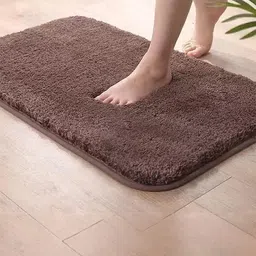 RJVT Brown Microfibre 1400 GSM Bath Rugs-picture-32
