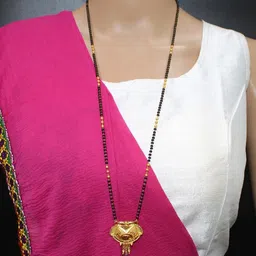 COLOUR OUR DREAMS Gold-Plated Artificial Stones and Beads Mangalsutra-picture-25