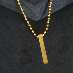 M Men Style Gold-Plated Stainless Steel Ayatul Kursi Pendants With Chain image 2