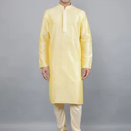 Manish Creations Woven Design Band Collar Kurta with Churidar-image-16