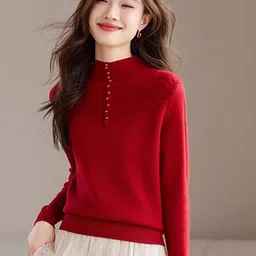 StyleCast Women High Neck Pullover Sweaters-image-1