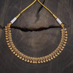 Kushal's Fashion Jewellery Gold-Plated Stone Studded Antique Necklace-picture-22