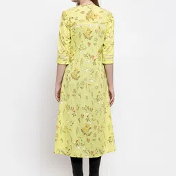 Indibelle Floral Printed Cotton Longline Open Front Shrug image 4