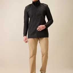 Parx Men Mock Collar Solid Tailored Jacket image 5