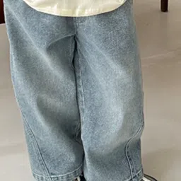 LULU & SKY Boys Slash Knee Heavy Fade Jeans image 3