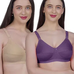 SHYAM SONS FLAIR Women Pack of 2 Full Coverage Non Padded Minimizer Bra image 4