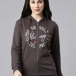 DIXCY SCOTT Slimz Women Printed Hooded Sweatshirt-image-76