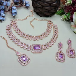 VATSALYA creation Women Purple Jewellery Set-picture-20