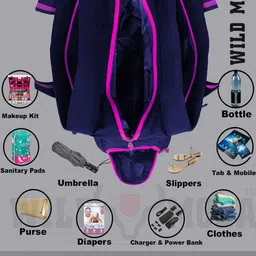 WILDMODA Brand Logo Printed Structured Shoulder Bag image 3