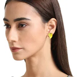 FIMBUL Stainless Steel Gold Plated Heart Shaped Studs image 5