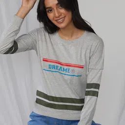 PINACOLADA Women Striped Round Neck Polycotton Top-picture-49