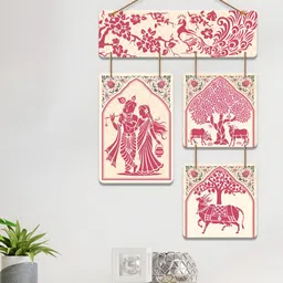 ArtVibes Multicoloured Wood Kalamkari Art Wall Hanging image 4