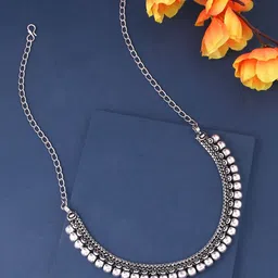 Sangria Silver-Plated Oxidized Necklace image 1