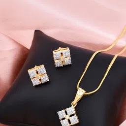 Anouk Gold-Plated Cubic Zirconia Studded Jewellery Set-image-16