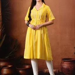 DERAIL Women Striped Pure Cotton Kurta-picture-12