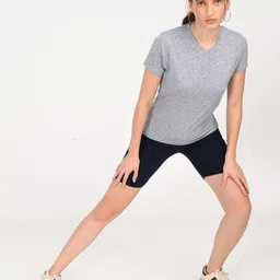 Coppersmith Women pack of 2 V-Neck Extended Sleeves Anti Odour Applique T-shirt-image-38