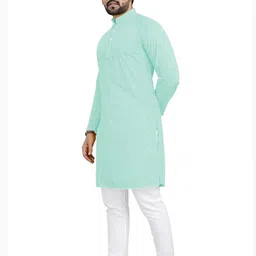 click n buy Men Blue Kurtas-picture-18