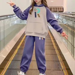 INCLUD Girls Printed Hooded Sweatshirt With Joggers-picture-18