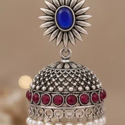 MODE & MINIMAL Floral Jhumkas Earrings image 4