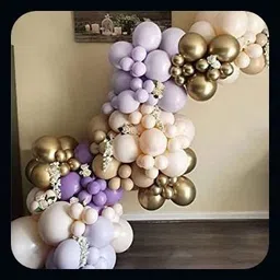 r g accessories Solid Purple Gold Pink Grey Balloons Garland Kit Of 52 Pcs For Party-A Balloon-picture-39