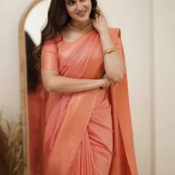 SP TEXTILE CLOTHES Woven Design Silk Blend Saree image 2