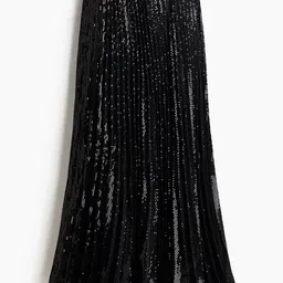 H&M Sequined Pliss Skirt image 5