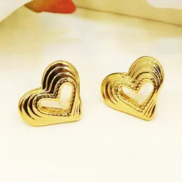 UrbanLuk Heart Shaped Studs Earrings image 2