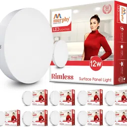 12-Watt Borderless Round LED Surface Mount Panel Light (Cool White, Pack of 10) Ceiling Light Ceiling Lamp-image-4