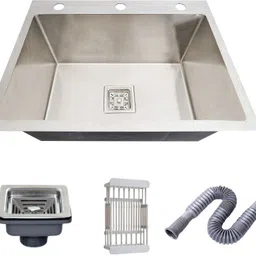 bowls & more 24"x18"x10" Tap-Hole |304-Grade|Heavyduty Stainless Steel Single Bowl 3-Hole 1 Vessel Sink-picture-18