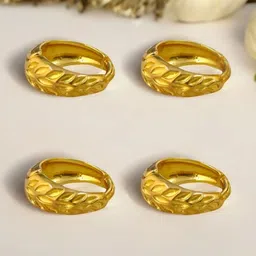 SHREE KRISHNA SHOPPING Set Of 2 Gold-Plated Circular Shaped Hoop Earrings-picture-12