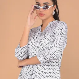 Crimsoune Club Women Polka Dot Printed Top-image-90