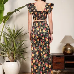 Modsik Floral-Printed Cropped-Top With Palazzo image 4