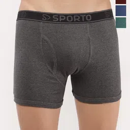 Sporto by Macho Pack Of 4 Mid-Rise Long Trunks-picture-6
