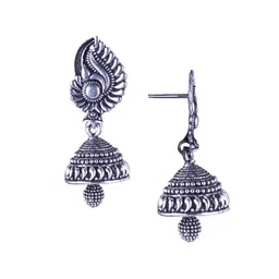 DIVASTRI Peacock Shaped Jhumkas Earrings image 5